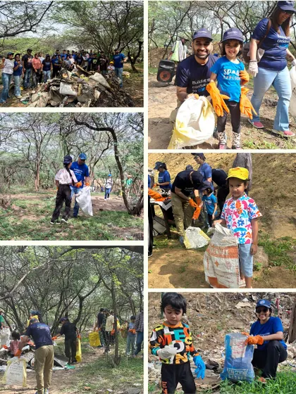 More scenes from the Mercer clean-up, with parents and their young children working together to clear trash, raising a generation that refuses to create it.