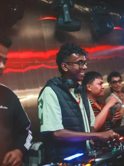 A smile on my face because the crowd is giving the energy right back. It's a two-way street, and I feed off the vibe of the room.