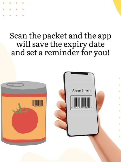 We guided the development of practical features, like this barcode scanner. The app saves the item's expiry date and sets a reminder, turning a complex problem into a simple, actionable solution for users.