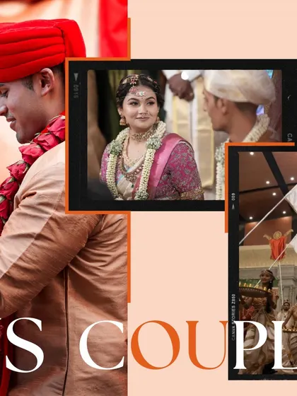 A beautiful collage capturing the glamour of a traditional wedding ceremony at our Maanikya venue. The images highlight the couple's special moments against the backdrop of our regal decor and architecture.