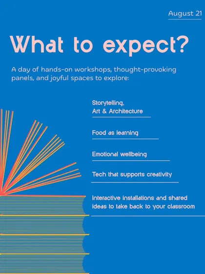 What can you expect at The Playbook? A day of hands-on workshops and thought-provoking panels exploring storytelling, art, food, wellbeing, and creative tech.
