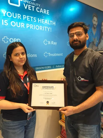 Our team honors another one of our expert vets. Their clinical skills combined with their genuine love for animals is what defines the care we provide at Zigly.