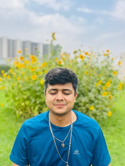 Meditation is the way to nourish and blossom the divinity within you. Here, I am taking a moment to connect with my higher self amidst nature.