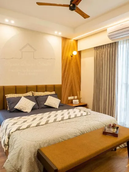 A collection of our bedroom designs, showcasing various styles from modern minimal to ethnic traditional. Each space is crafted to be a unique sanctuary, featuring custom furniture, layered lighting, and thoughtful details.