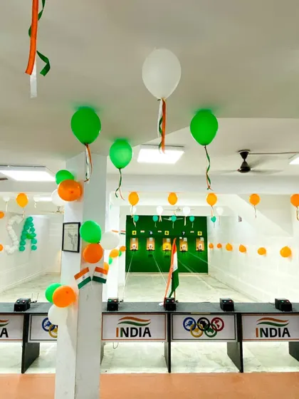 Another view of our academy decorated for Independence Day celebrations. The spirit of India is at the core of everything we do.