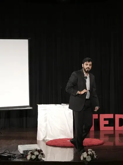 Walking the TEDx stage at SBSC, a thrilling opportunity to perform and speak.