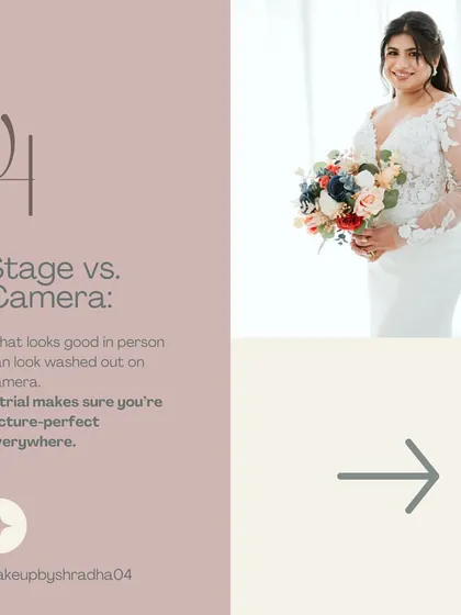 What looks good in person can sometimes look washed out on camera. A trial helps us perfect the makeup for both stage and camera.