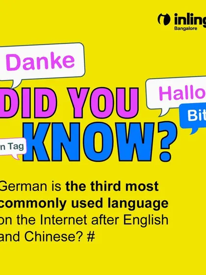 German is the third most commonly used language on the internet after English and Chinese. This highlights its relevance in the digital world and for online communication.
