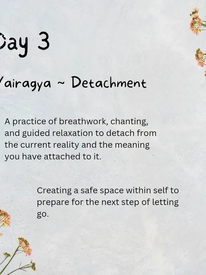 Creating a safe space within self to prepare for the next step of letting go. This is a crucial step in the healing process.