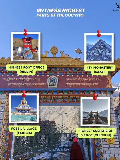 Our Spiti trip takes you to some of the highest parts of the country, including the world's highest post office in Hikkim and the iconic Key Monastery in Kaza.