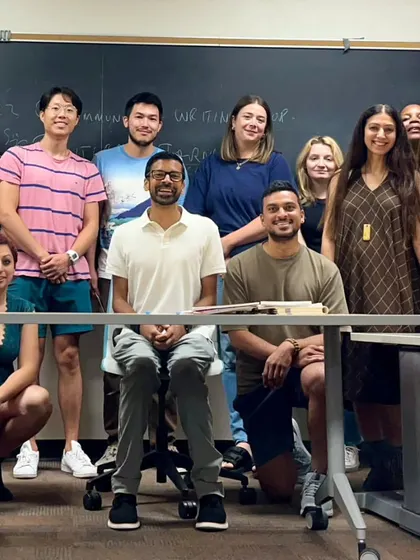 A group photo from a creative writing class at the University of Toronto. We had students from Egypt, Korea, India, and the Caribbean. The more we discussed our cultural differences, the more we discovered our shared humanity through stories.