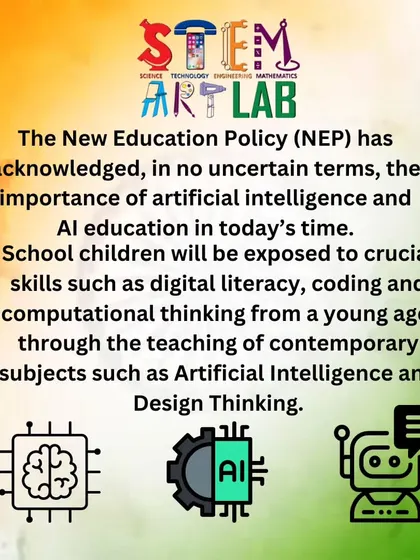 The New Education Policy (NEP) acknowledges the importance of AI education. I am proud that my curriculum is ahead of the curve, teaching crucial skills like digital literacy, coding, and design thinking from a young age.