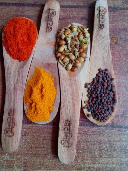 The soul of my pickles lies in the spices. I never use ready-made masalas. Instead, I source whole spices like mustard seeds, turmeric, and red chilli and grind them myself to ensure the flavour is pure and powerful.