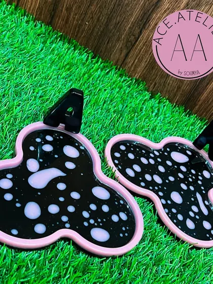 The complete set of personalized initial coasters, a unique and thoughtful gift.