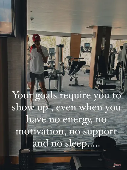 Your goals require you to show up, even when you have no energy, no motivation, no support, and no sleep. Just show up. Soon it becomes a habit.