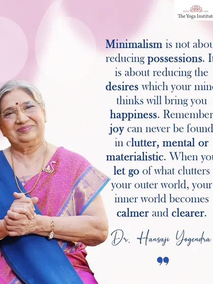 Minimalism is not about reducing possessions, but about reducing the desires that your mind thinks will bring you happiness. When you clear your outer world, your inner world becomes calmer.