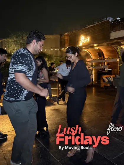 A candid shot of two people enjoying a dance. My events are a great place for beginners to practice their steps in a real social setting.