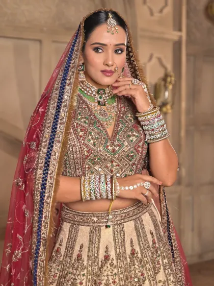 A three-quarter profile shot that displays the contouring and highlight I used to sculpt her features, adding dimension while maintaining a natural and radiant bridal glow.