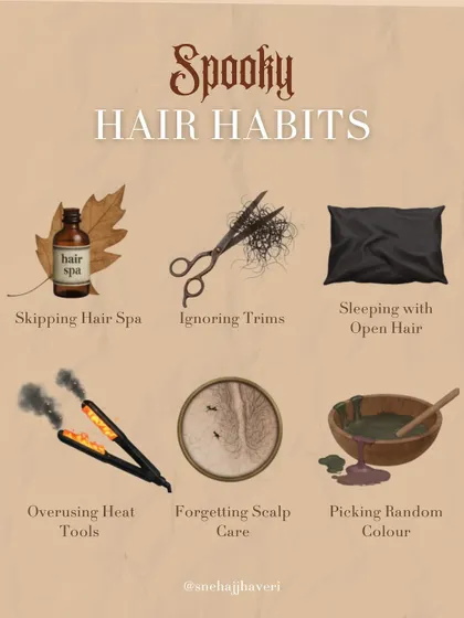 This Halloween, let's talk about some truly spooky hair habits. Skipping trims, overusing heat, and forgetting scalp care can be more frightening than any ghost. Let's treat your hair and bring it back to life.