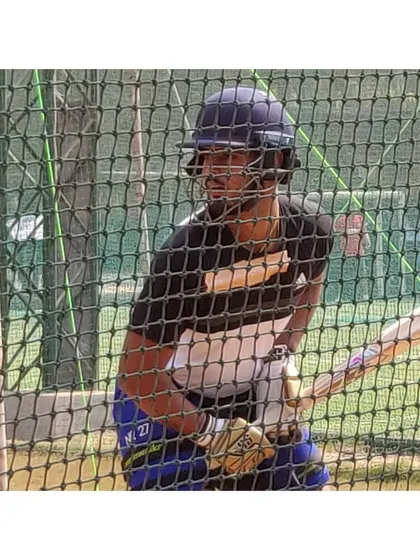 KKR player Nitish Rana focused during his training. Having professional cricketers like him around creates a high-performance environment that benefits all our academy players.