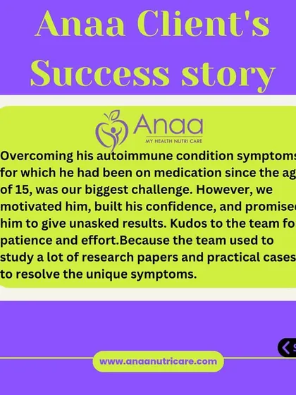 This client's success story is one I'm particularly proud of. He had been on medication for an autoimmune condition since he was 15. We worked together to build his confidence and create a plan that delivered results beyond his expectations.