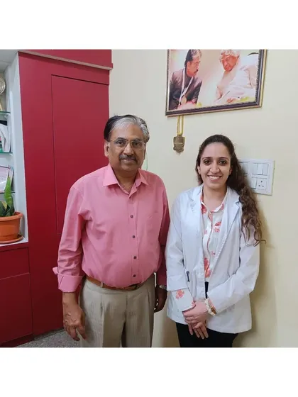 Dr. Venkataram Mysore with a visiting doctor who completed an observership with us. We are proud to mentor and train fellow dermatologists, sharing the knowledge we have accumulated since 2003.