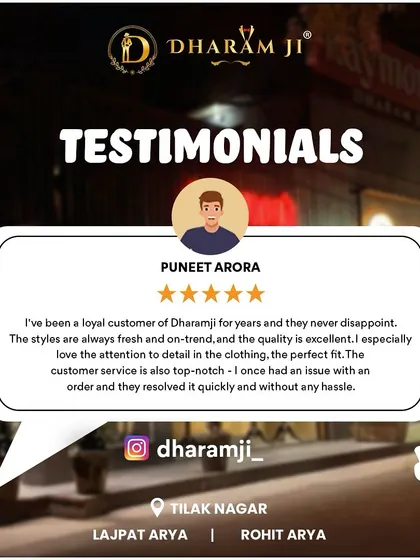 Puneet Arora, a loyal customer for years, says we "never disappoint" and loves the attention to detail. This is the consistency I strive for.