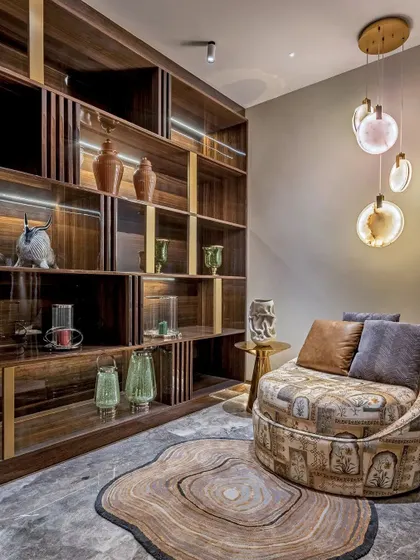 Images from our project featured in Architecture + Design magazine. The article highlights our masterclass on craftsmanship, blending natural elements with vibrant hues and state-of-the-art technology.