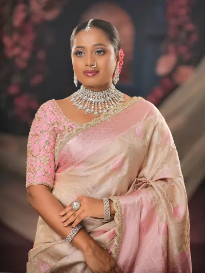This look is all about celebrating her natural beauty. The makeup is soft and elegant, with a focus on highlighting her best features.