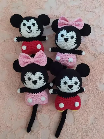 A classic pair of Mickey and Minnie Mouse, my most requested character toys. These are about 6-7 inches tall and make a wonderful gift set for Disney lovers of all ages.