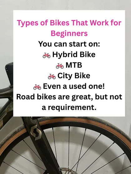 You can start your fitness journey on almost any type of bike. A hybrid, a mountain bike (MTB), or even a simple city bike will work perfectly. The goal is just to start moving.