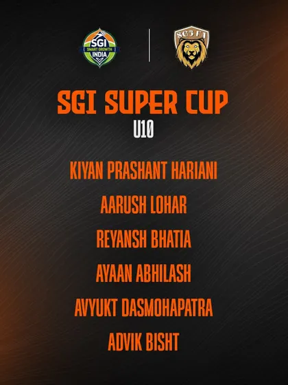 Our U10 squad ready to compete in the SGI Super Cup.