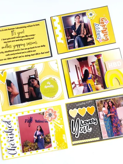 More examples of the personalized cards from the 25th birthday hamper.