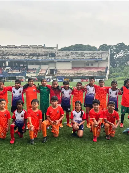 Our U11 team after an amazing win in a heavy downpour. True bravehearts!