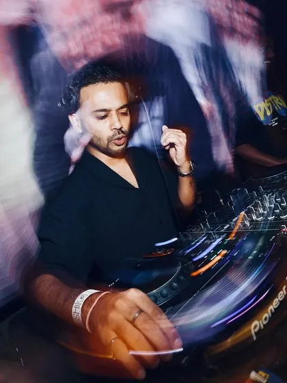 A creative, motion-blur shot that captures the feeling of being lost in the music.