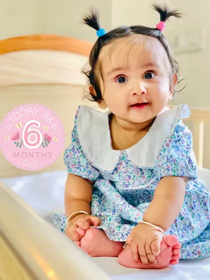 My baby girl is 6 months old. Halfway to her first birthday.