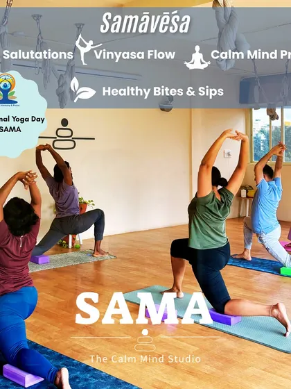 Experience the energy of our Vinyasa Flow workshop. We guide you through sun salutations and dynamic sequences, linking breath to movement. It's a practice designed to build strength, improve flexibility, and find stillness in motion.