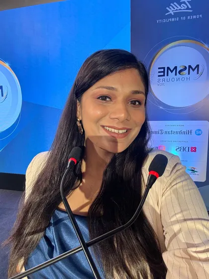 A selfie from the podium at the Tally MSME Honours. It's all about bringing energy and a personal touch, even to the most formal corporate award ceremonies.