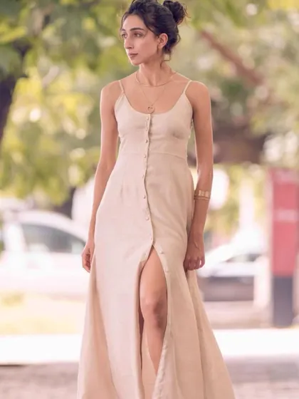 A walking shot from the same photoshoot. The movement of this dress was just lovely.