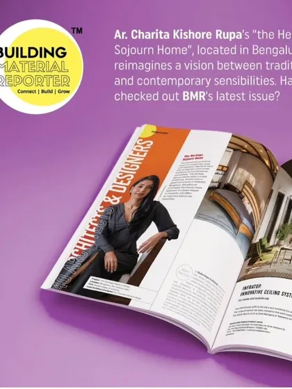 Absolutely thrilled and grateful to be featured in Building Material Reporter's list of India's 40 inspiring architects and designers. Thank you for this wonderful feature!