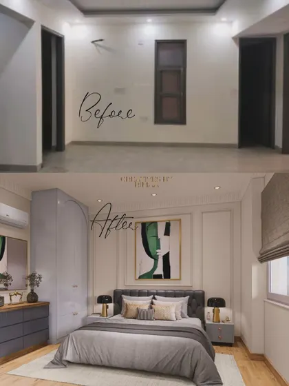 This before-and-after shows how I transformed an unused area into a functional and cozy bedroom. By closing one window and extending another, I reimagined the space to maximize both luxury and practicality, proving that smart design can make every inch count.