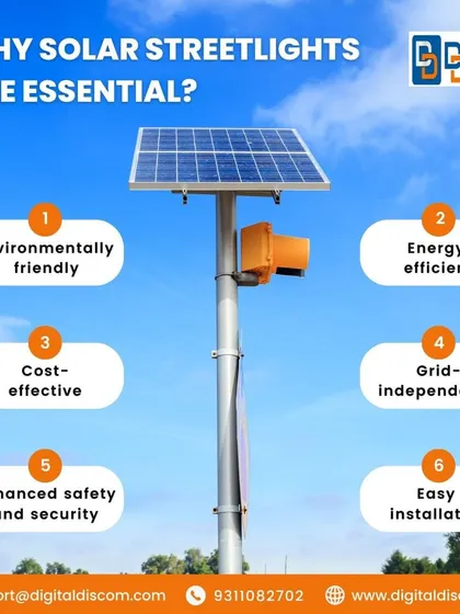 We provide access to sustainable and cost-effective infrastructure solutions. This infographic details the key benefits of implementing solar streetlights, including energy efficiency, grid independence, enhanced public safety, and straightforward installation, all available from vendors on our platform.