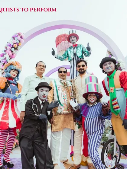 Live artists and performers adding to the carnival atmosphere. We bring in professional entertainers like clowns and mimes to engage with guests and enhance the theme.