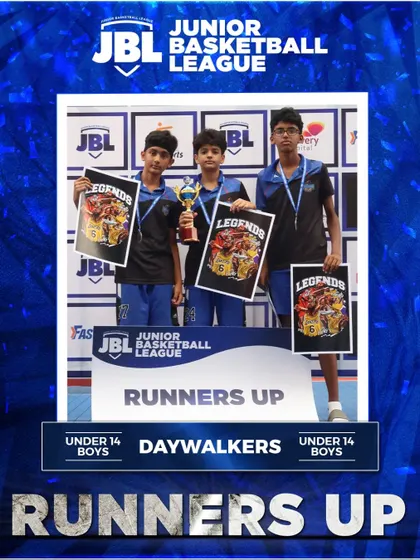 Congratulations to the Daywalkers, the Under 14 Boys Runners-Up. Their efforts and teamwork shone brightly on the court.