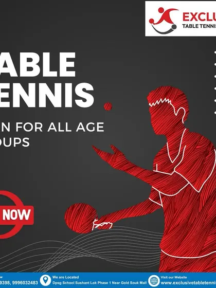 We are open for all age groups. This graphic is a simple invitation to join our community and start your table tennis journey today.