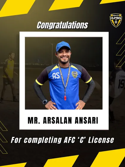 We celebrate our coaches' achievements. Congratulations to Mr. Arsalan Ansari for completing his AFC 'C' License, raising the level of certified coaching at our academy.