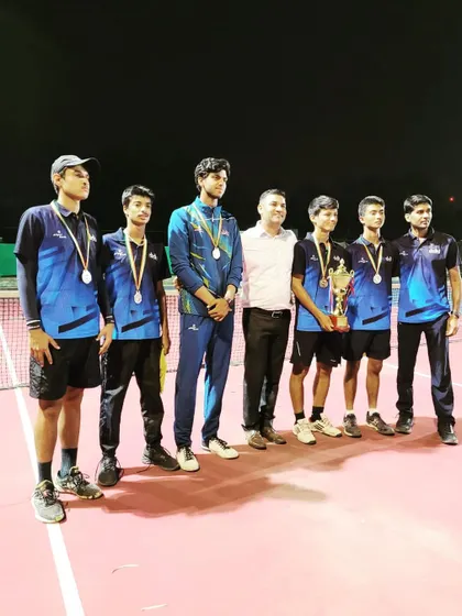 The Delhi team lineup at the National School Games. A proud moment for our academy.