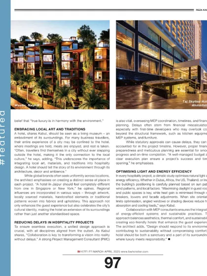 An excerpt from my feature in BW Hotelier, where I discuss the importance of embracing local art and traditions in hotel design. A hotel should be a living museum, offering travelers a true sense of place.