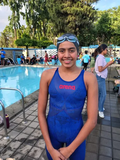 Aditi Vinayak Relekar, a gold medalist in the 200m Freestyle.