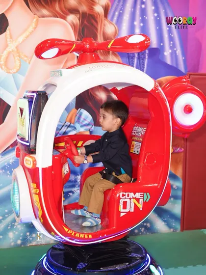 All aboard the helicopter ride! This gentle and fun ride is a favorite among our littlest visitors, providing a safe and exciting experience.